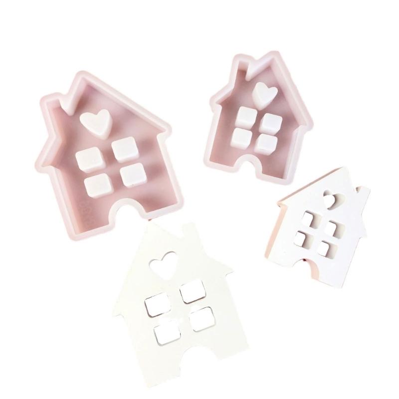 House Shape Candle Mould Handmade 3D House Silicone Mold Resin Mould Easter Molds Epoxy Resin Moulds DIY Art Decoration