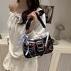 Y2k Retro Women‘s Chain Shoulder Bags PU Leather Ladies Small Underarm Bag Sweet Bow Star Trend Female Crossbody Bag Handbags