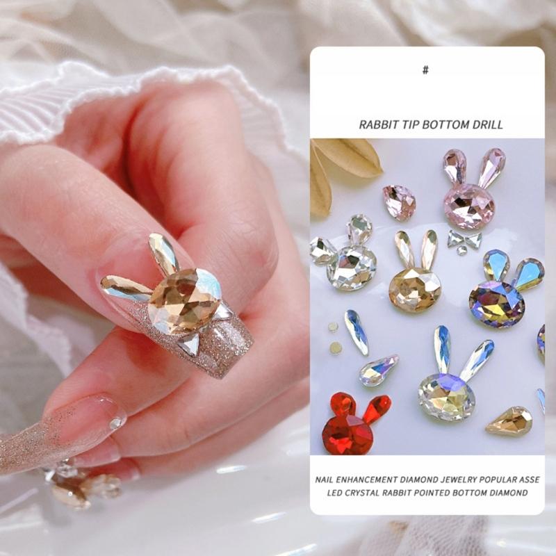 Pack of Luxury Nail Charms Studs Nail Rhinestones Gems Luxury Nail Art Rhinestones Crafts Diamonds Crystal Jewels Stones