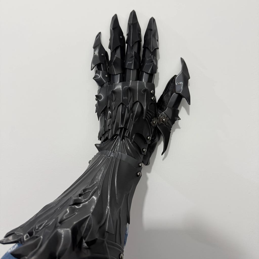 3D Printing Plastic Knight Hand Armor Long Gloves Gothic Vintage Punk Hand Mecha Sci-fi Mechanical Cosplay Costume