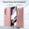 Magnetic Hinge Bracket Case For Samsung Galaxy Z Fold 4 3 5G Cover With Electroplated Lens Film Case For Galaxy Z Fold4 Fold3