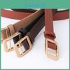 Fashion Pu Leather Belt For Women With Geometric Buckle For Casual And Office Wear