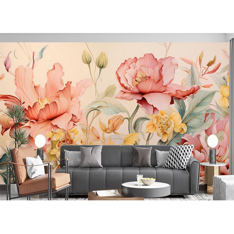 Wall Mural White Pink Fresh Peony Wallpaper Living Room Bedroom Tv Sofa Wall Mural Home Decor
