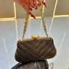2025 Diamond Embedded Clutch Bag for Women Vintage Glitter Designer Luxury Handbag Lady Party Wedding Purse Clutch Shoulder Bags