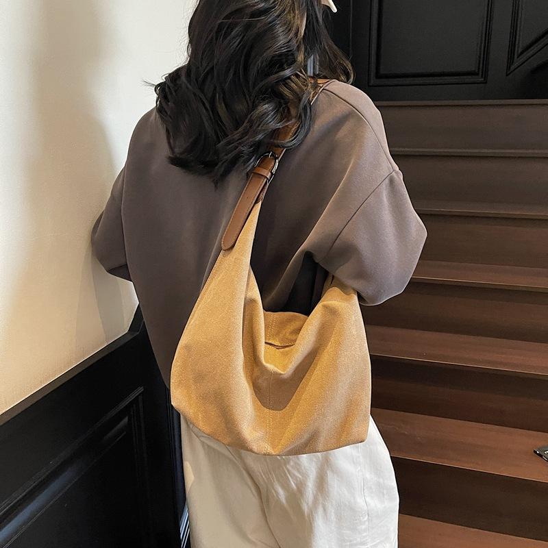 Borsa Grande in Tela da Donna Versatile Sottobraccio Borsa a Spalla a Tracolla
