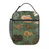 Königspython Morphs Muster Moosgrün Isolierte Lunchtasche für Damen Kinder Tragbare Lebensmittelboxen Thermische Lunchbox Tragetasche