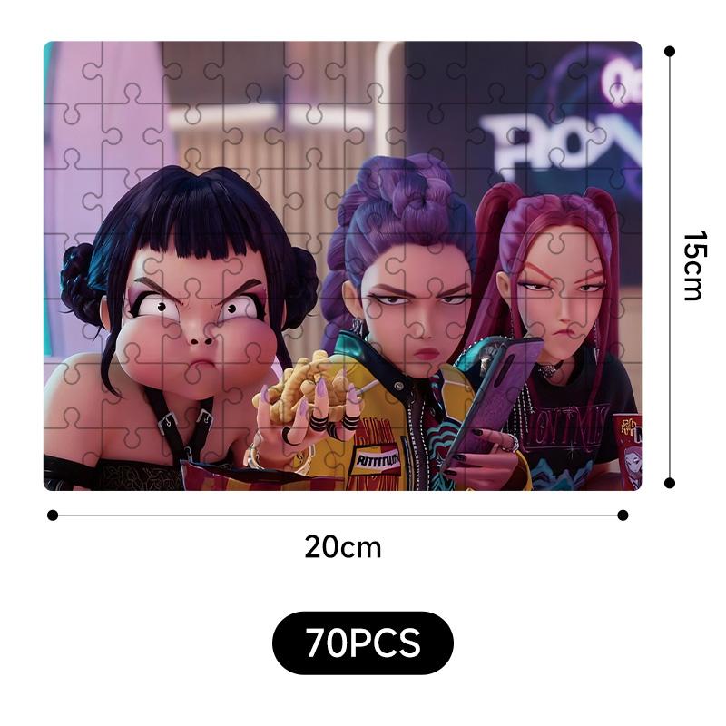 Kpop Łowcy Demonów 20*15Cm Puzzle Zabawki Rumi Mira Zoey Huntrix Wzór Postaci Gra Planszowa Dekoracja Domu Prezenty dla Dzieci