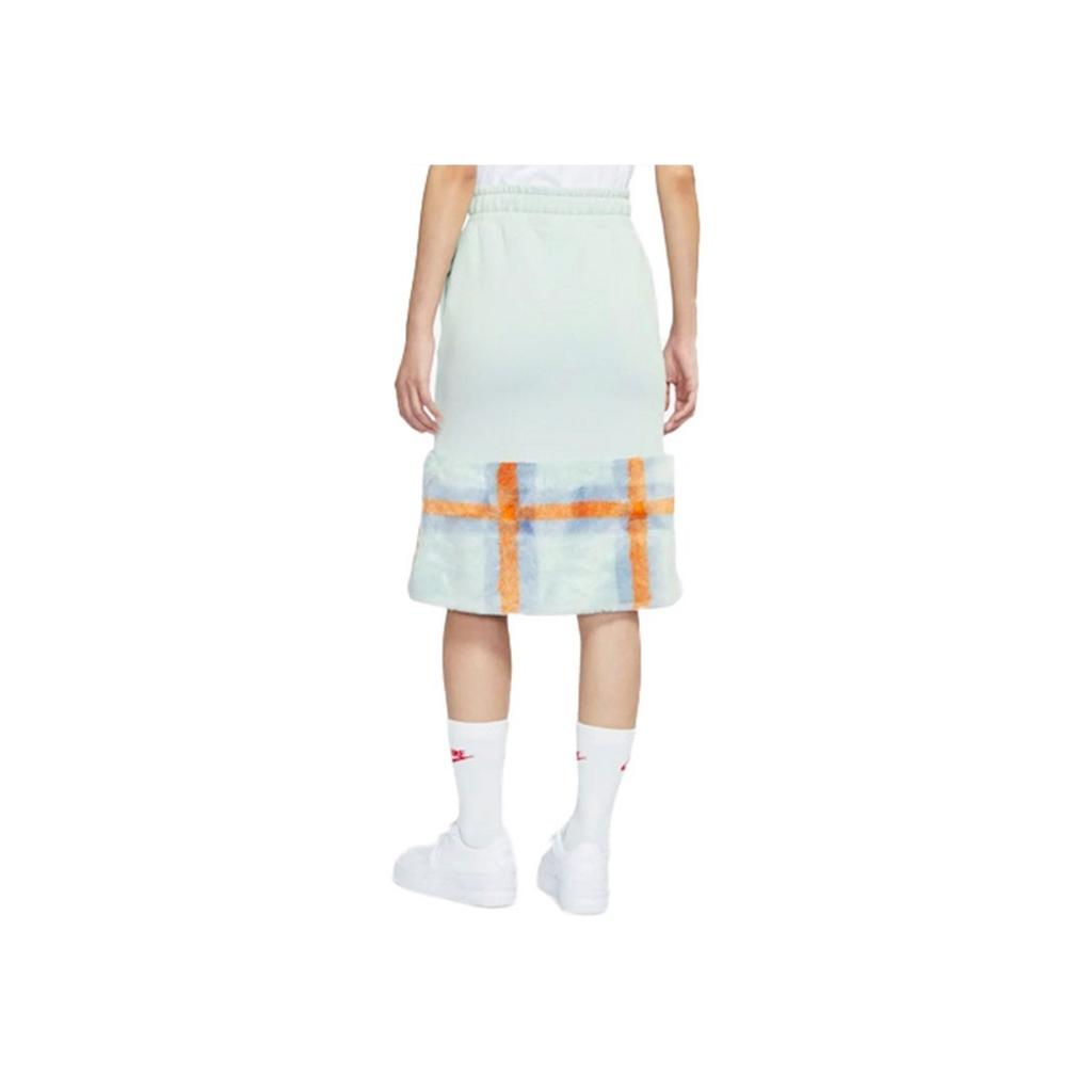 Nike Imbracaminte sport Nsw Fun Plaid Splicing Tricotat Fusta Midi Femei Fuste Verde DD4536-013