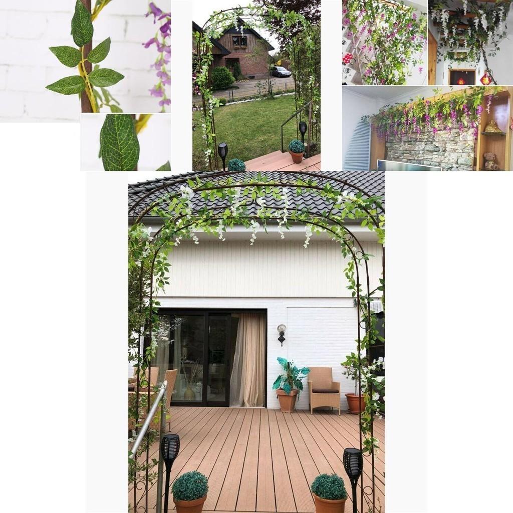 Exquisite 2x Artificial Wisteria Flower Vine Ideal For Elegant Indoor And Outdoor Decoration