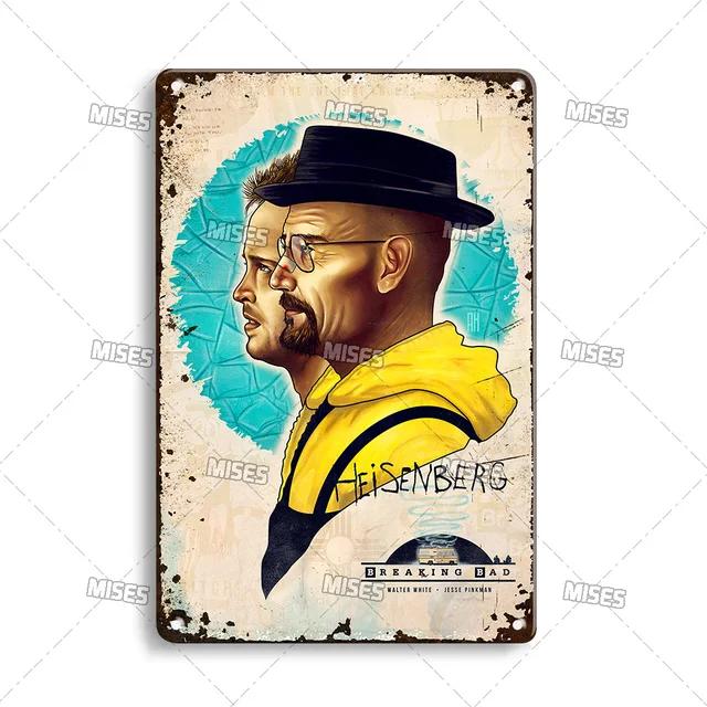 Breaking Bad Classic TV Show Metal Plate Retro Metal Poster for Bar Club Home Studio Wall Decor MISES Vintage Tin Sign
