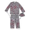 4Pcs/Set Halloween Outfit Adult Kid Prisoner Costume with Classic Robe Style Striped Print Role-Playing Tops Pants Hat Chain Set