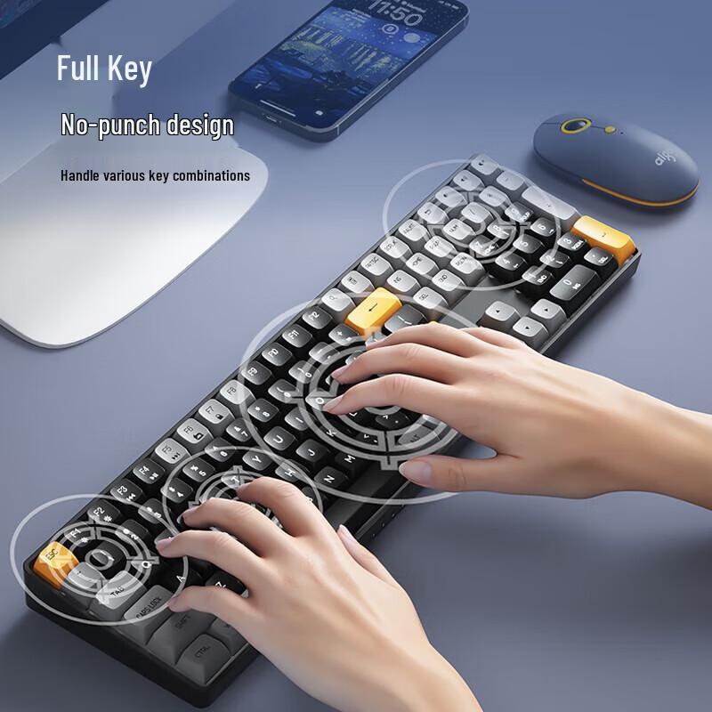 Aigo A108 Dual-Mode Hot-Swappable Mechanical Keyboard
