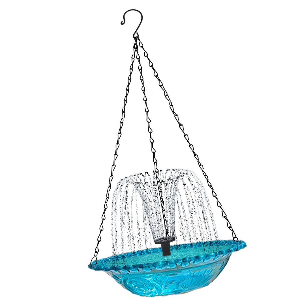 Decorative Solar Powered Bird Bath Bowl for Garden Yard Balcony Birdwatching Bath Tray for Nature Lover