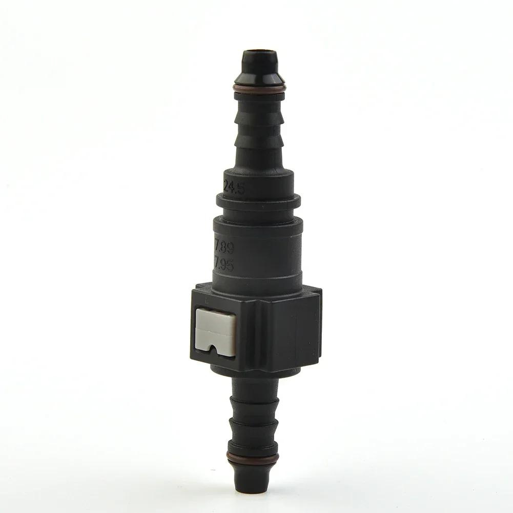 Straight 7.89mm ID6 Car Fuel Line Hose Pipe Coupler Quick Release Connector SET For Gasoline Diesel Oil Pipe Pump Rubber Fitting