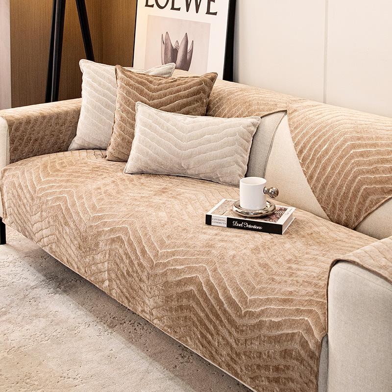 

Чехлы для диванов Wave Lines Soild Color, универсальное мягкое покрывало из синели для дивана в гостиной, накладка на эркерное окно, декор для дивана в форме буквы L 70x70