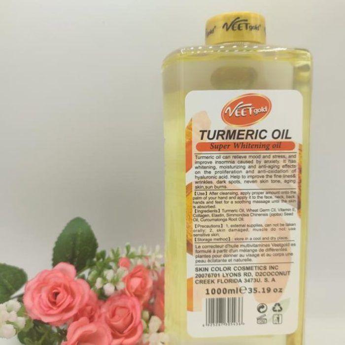 Huile Réparatrice - Tumeric - 1 Litre - Unifiante - Éclaircissante - Pour Adultes