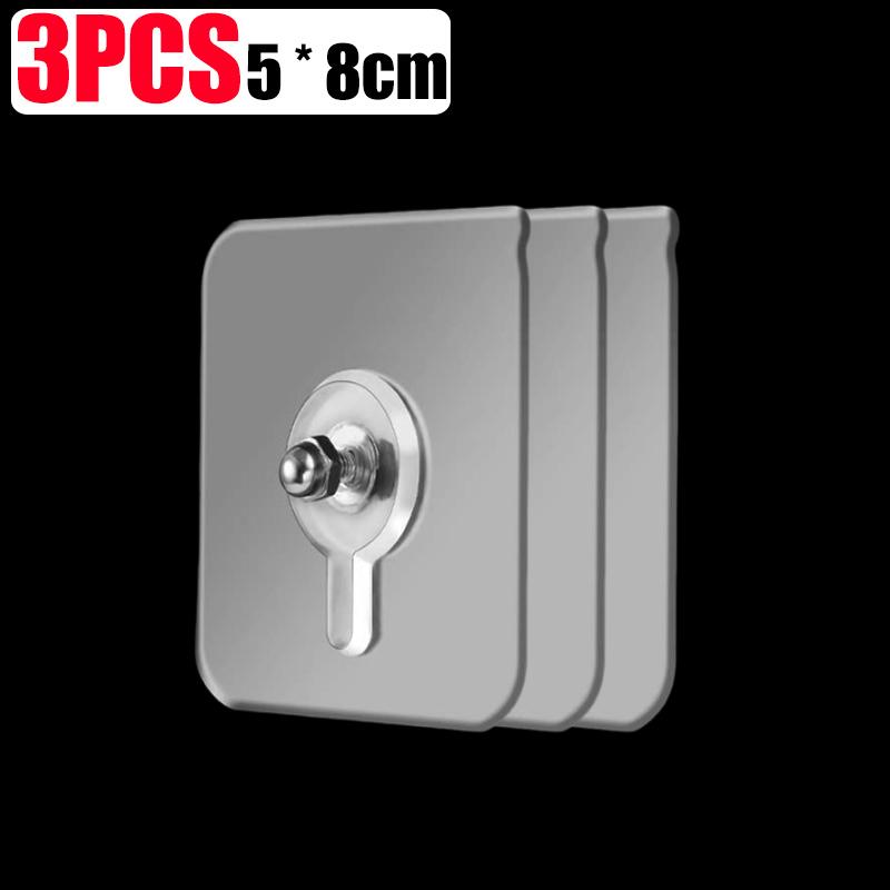 1/50 Stück Stark klebende Haken Bilderrahmen Schraubnägel Haken Poster Foto Uhr Wanddekoration Kleiderbügel Küche Bad Haken