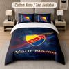 Custom Bedding Set Djurgårdens IF Pattern, Print Name Text 1 Duvet Cover Plus 2 Pillowcases Home Textile