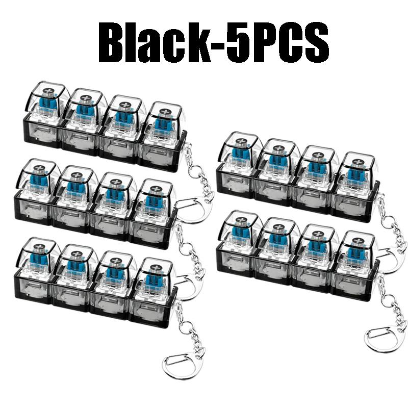 Led Light-Up Keychain Keyboard Clickable Button Fidget Toy For Stress Anxiety Relief Portable Desk Accessory Office Decor Gift