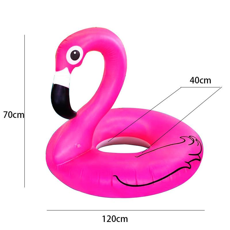 Adult Flamingo Inflatable Swim Ring Water Toy Pvc Thick 3 Animal Pattern 120cm 90cm
