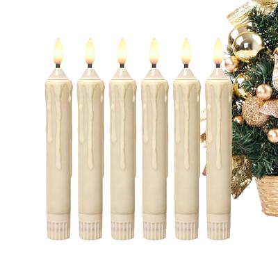 Battery Candles Flickering Candlelight Electronic 6-Piece Flickering Flameless Candles For Halloween Wedding Christmas Home
