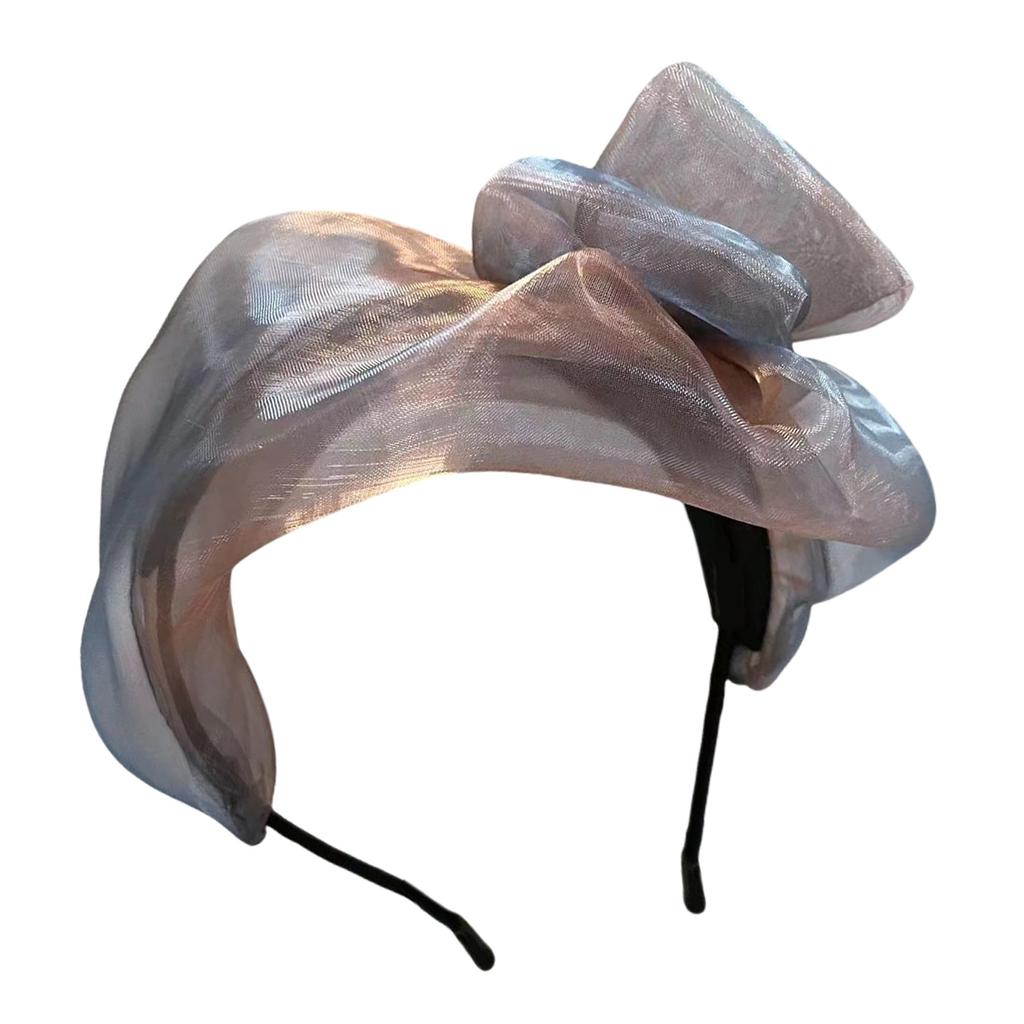 Mesh Bowknot Headband Elegant French Hairband Hair Styling Accessories for Women Aesthetic Formal Banquet Hairhoop