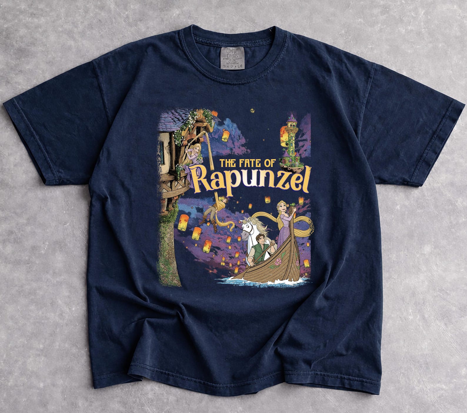 The Fate of Rapunzel T-Shirt, Tangled Rapunzel Lantern Scene Shirt, Disney Tangled Princess Outfits, Disney Girl Trip Shirt 4XL