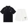 Plain Simple Quick-Dry Breathable Comfortable Versatile Short Sleeve Polo Shirt Casual Sports Suit Unisex Suits YPLU043-2+AKST593-7