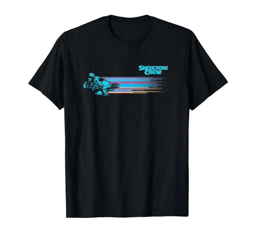 Star Wars Skeleton Crew Blue Galaxy Vintage Speeders T-Shirt_
