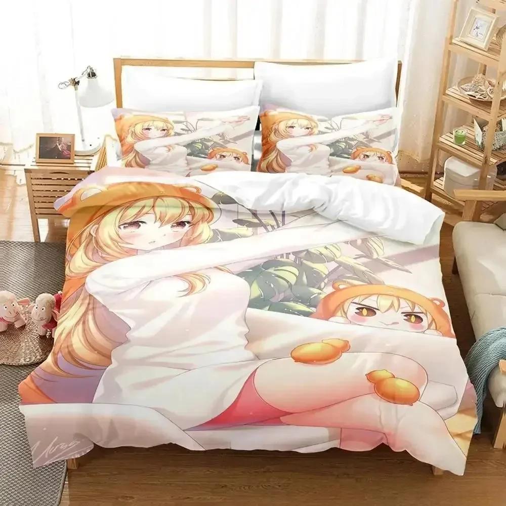 

Himouto! Umaru-Chan Bedding Set Single Twin Full Queen King Size Bed Set Adult Kid Bedroom Duvet Cover Sets Anime Bed Sheet Set EU Single(135*200cm)3pcs