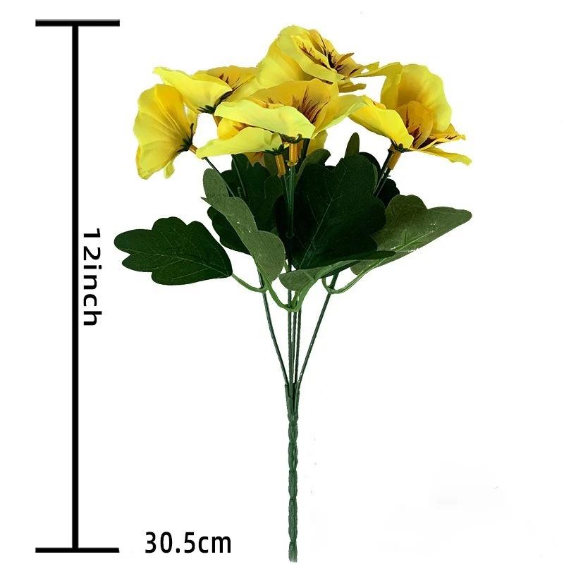 

30см Искусственный Фиолетовый Букет Цветов Орхидеи-Бабочки Вечеринка Садовые Принадлежности Зеленые Растения Декор Комнаты Настольное Свадебное Украшение жёлтый
