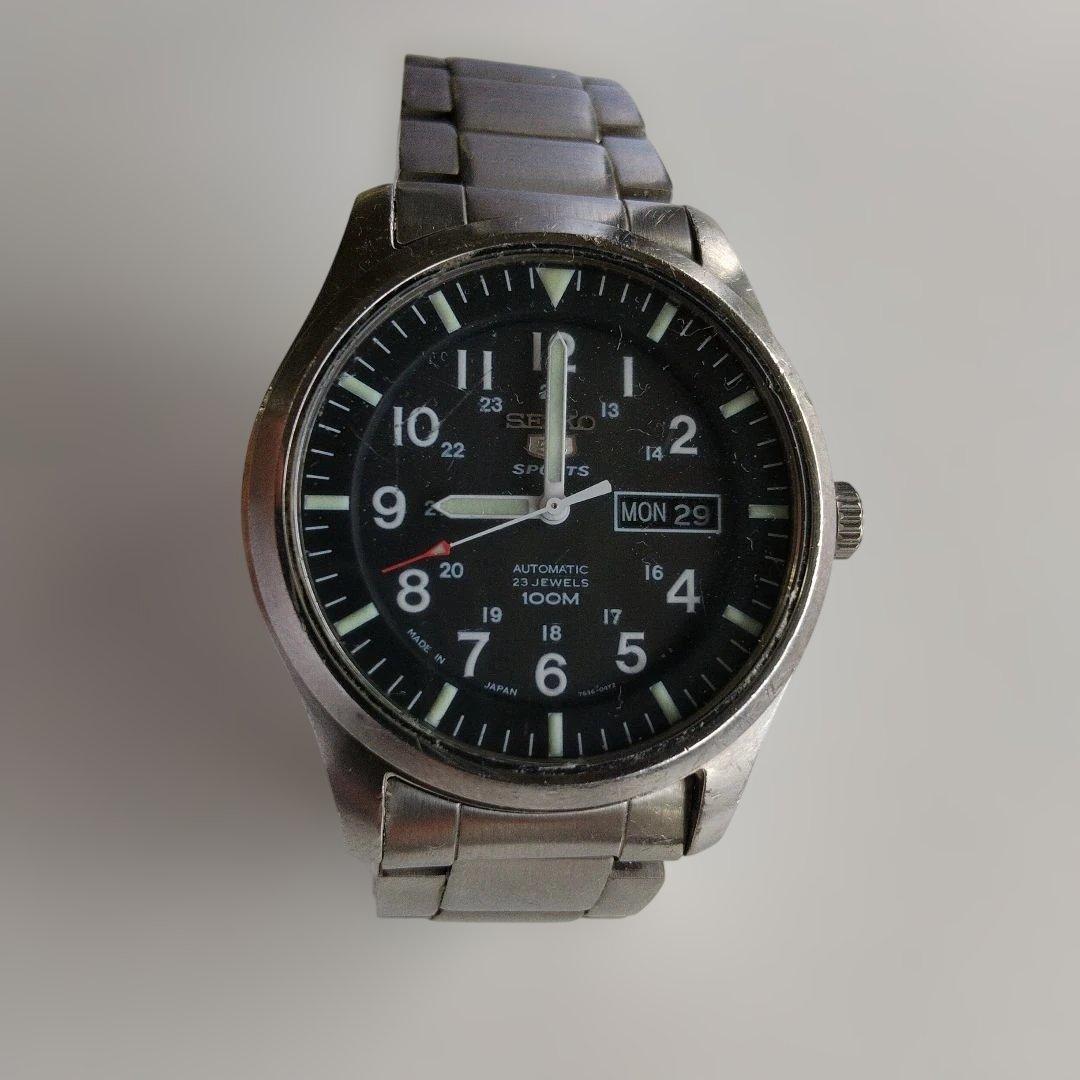 Used SEIKO 5 SPORTS automatic watch 23 jewels 100M
