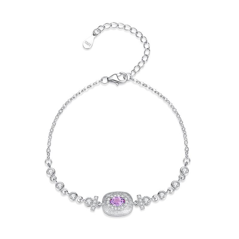Natural stone hand jewelry S925 sterling silver bracelet women's light luxury niche does not fade exquisite and advanced sense
