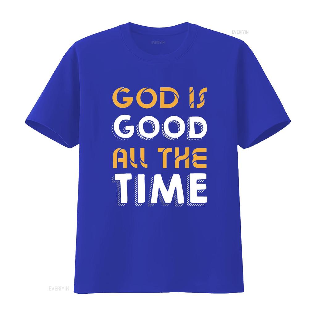 God Is Good All The Time Inspirational Christian Faith Womens T Shirt Black Vintage Washed Stretched Designer Clothes