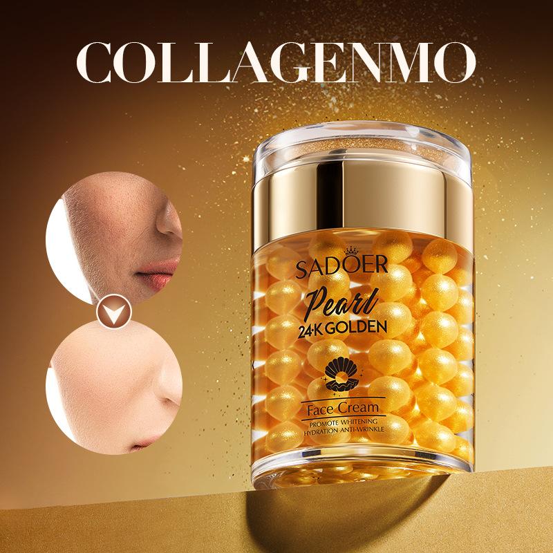 24K Gold Collagen Pearl Cream 60g SADOER Hydrating Moisturizing Cream