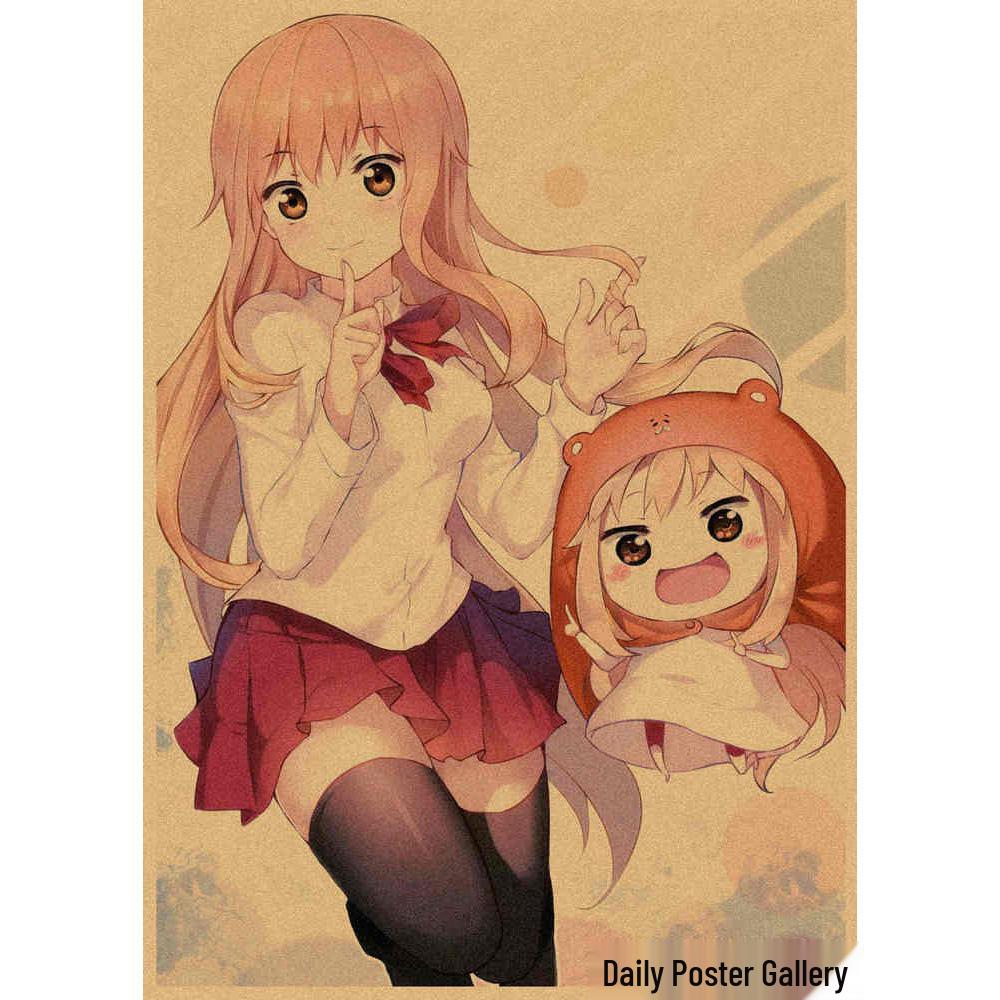 Japanese Anime Himouto! Umaru-chan Retro Kraft Paper Decorative Poster
