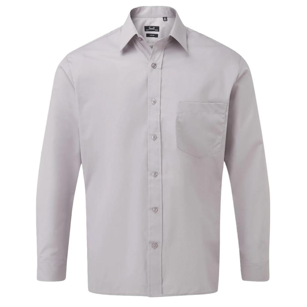 Premier Mens Poplin Long-Sleeved Shirt