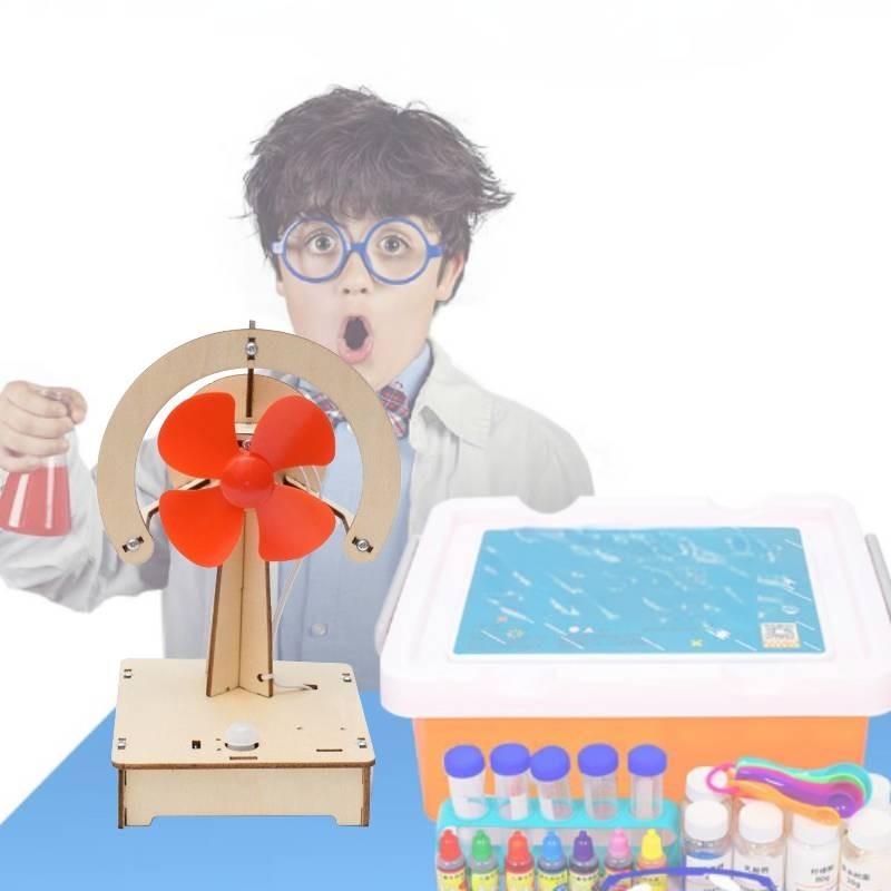 Holz DIY Körperwahrnehmung Elektrischer Ventilator Handgemachtes Kit Für Wissenschaftliche Experimente Schulbedarf