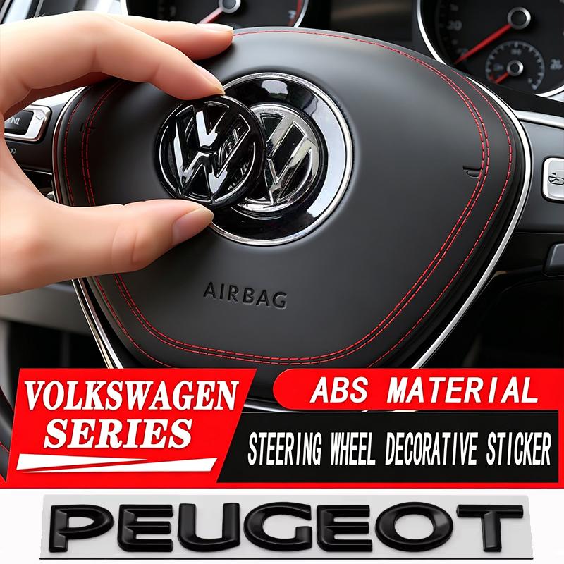 Car Carbon fiber pattern Logo Steering Wheel Decoration Sticker For VW GTI Polo Golf MK6 MK7 Passat Tiguan CC T-ROC/Car keychain Oz5