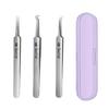 3PCS Facial Pore Cleaning Care Tools Ultra Fine Needle Tweezers Facial Care Tools Home Beauty Tools Stainless Steel Cell Clamps