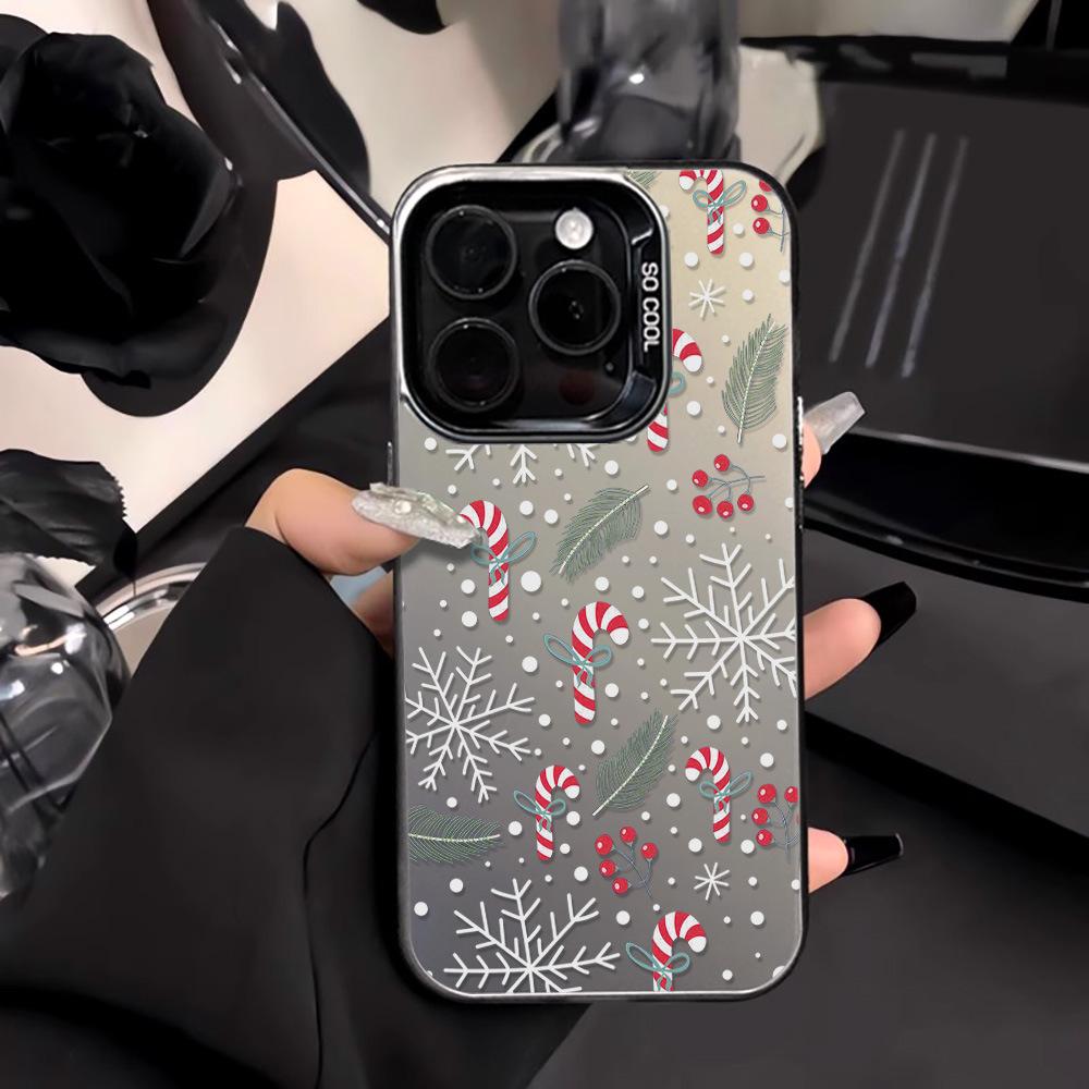 Applicable To iPhone17ProMax Christmas Snowflake Feather Mobile Phone Protective Case Apple 15/14 Niche 16 Simple
