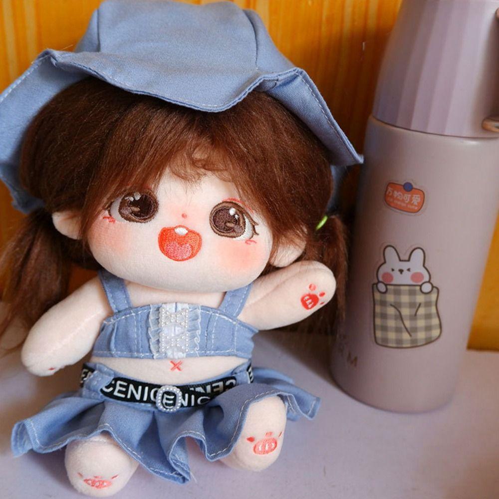 T-shirt 15/20cm Cotton Doll Clothes Princess Skirt Plush Toy Clothes Cute Idol Doll Clothes  Kids