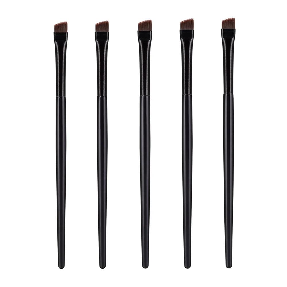 5 Pcs Brow Contour Makeup Brushes Eyebrow Eyeliner Brush Professional Super Thin Angled Liner Eye Brush Make Up Tools