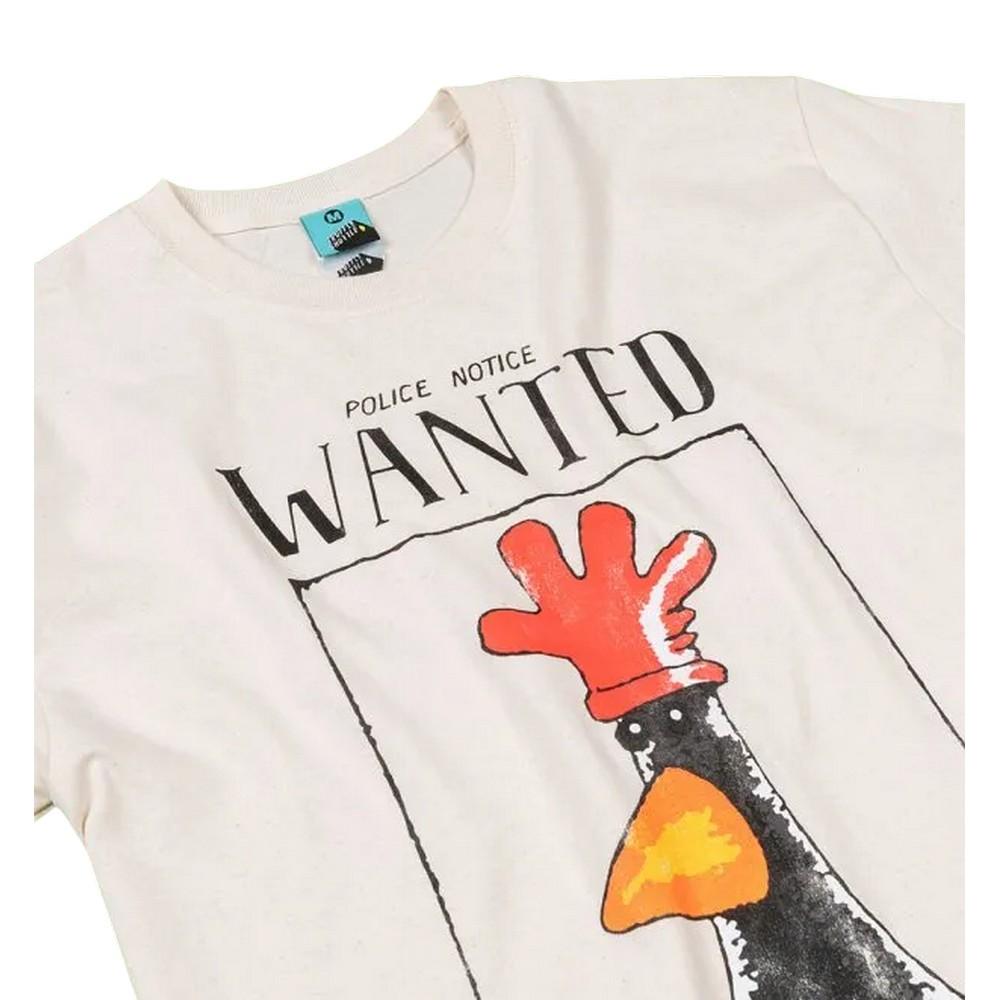 Wallace and Gromit Mens Feathers McGraw Wanted Poster T-Shirt