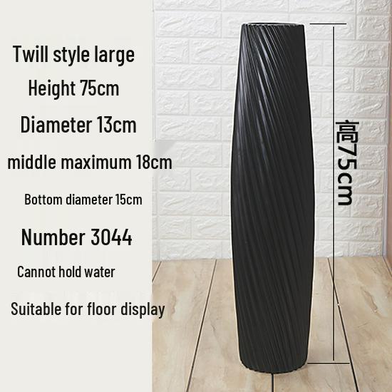 

Большая Современная Скандинавская Керамическая Напольная Ваза: Минималистичный черно-белый дизайн для сухоцветов и французских композиций в гостиной