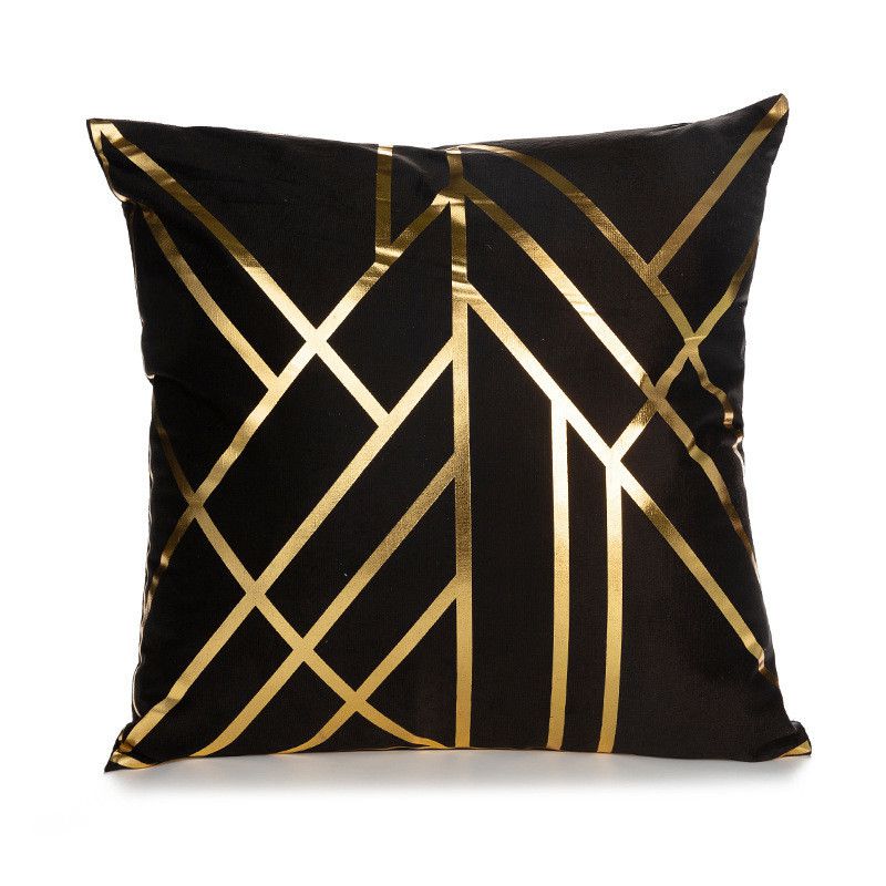 Cushion Geometric Bronzing Cover Fashion Classical Home Decor Pillow Cover Case