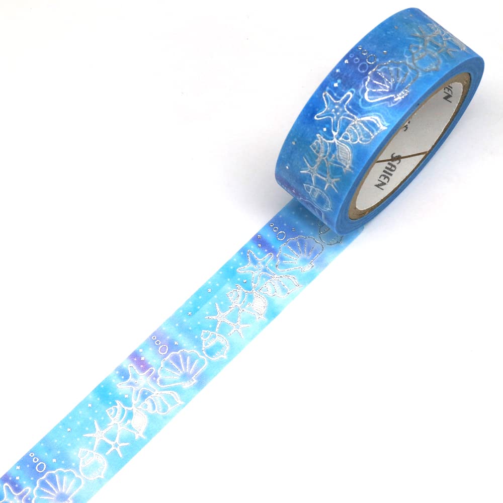 Kamiiso Sansho Japanese Washi Masking Tape In 15mm X 7m Shell Made Japan SAIENUR-3050