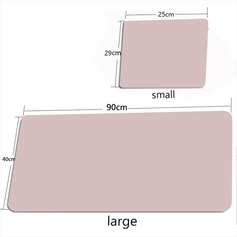 Pink and Green Mouse Pad Solid Color Gaming HD Mousepad XL Keyboard Pads Non-Slip Carpet Desk Mat Office Accessories Table Mats