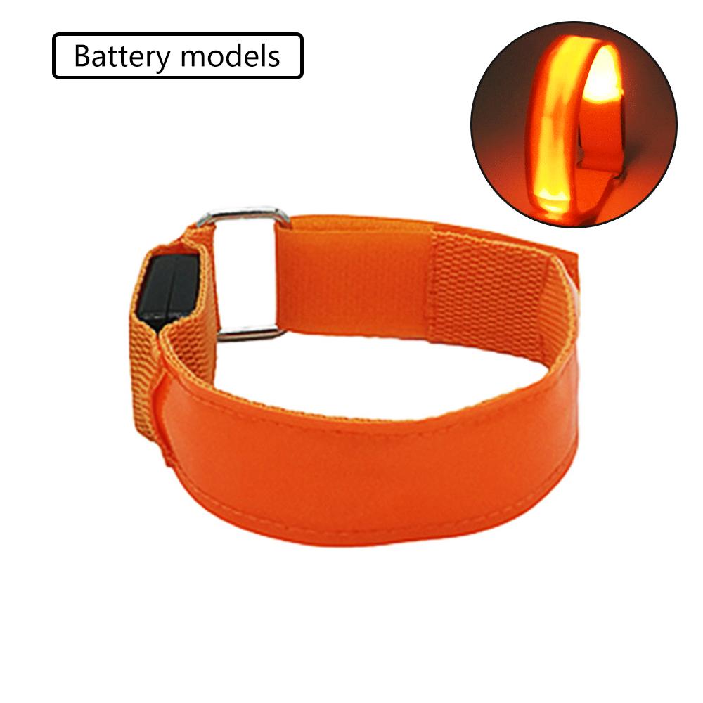 LED Reflective Bracelet Nylon Adjustable Armband Luminous Night Running Cycling Climing Strap Outdoor Sports  Bright Band
