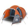 VidaXL Tente de Camping Tunnel 2 Personnes, Tente d'Ombrage avec Sac de Transport, Auvent de Camping, Abri de Jardin, Orange 94388